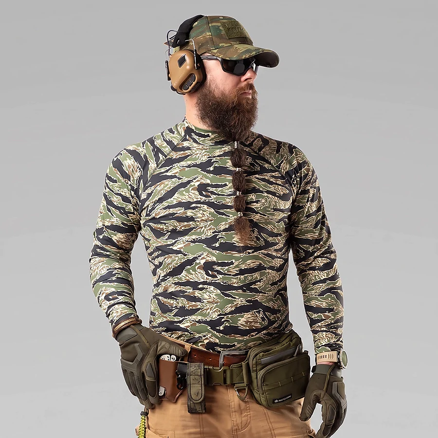 Чоловічий тактичний рашгард Combatant ASSAULT PRO LS. Tiger Green