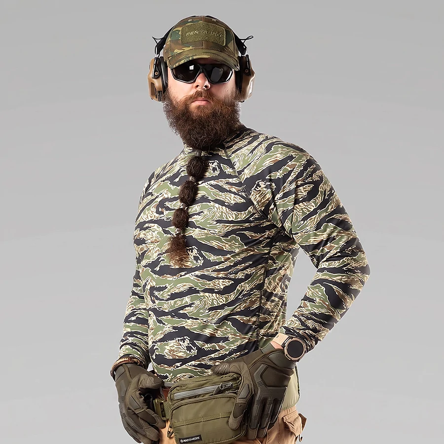Чоловічий тактичний рашгард Combatant ASSAULT PRO LS. Tiger Green