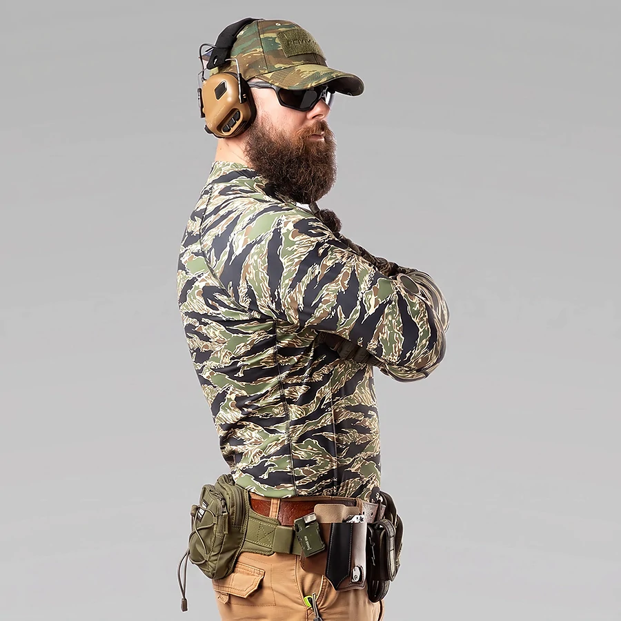 Чоловічий тактичний рашгард Combatant ASSAULT PRO LS. Tiger Green