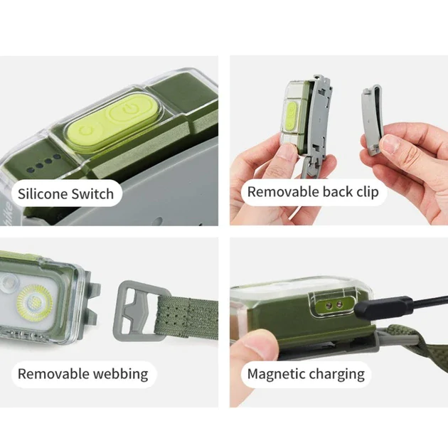 Ліхтар налобний Naturehike CNK2550ZM011. Сірий