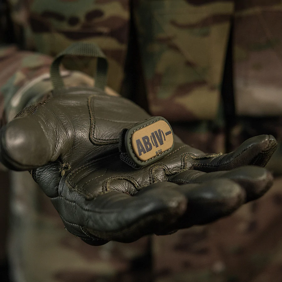Патч з кріпленням MOLLE M-Tac PVC група крові AB (IV)-. Олива