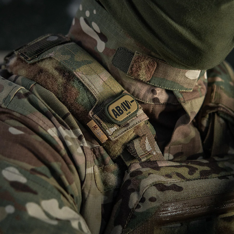 Патч з кріпленням MOLLE M-Tac PVC група крові AB (IV)-. Олива
