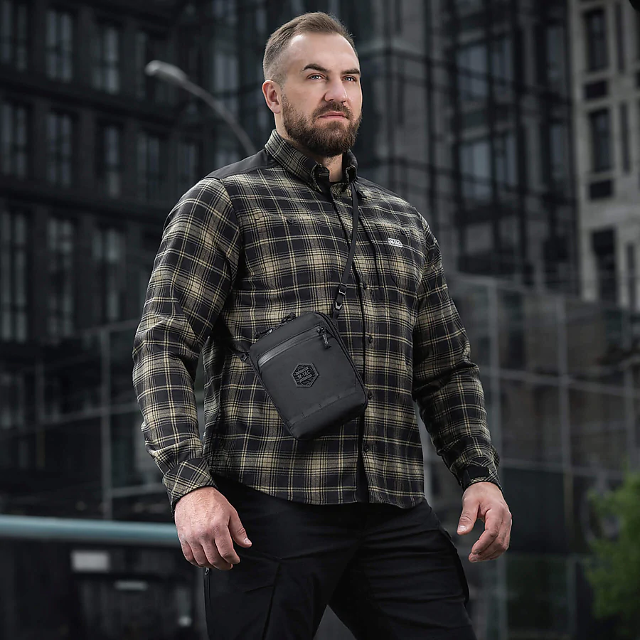 Сумка через плече M-Tac Pocket Hardsling Lite-C Elite. Чорний