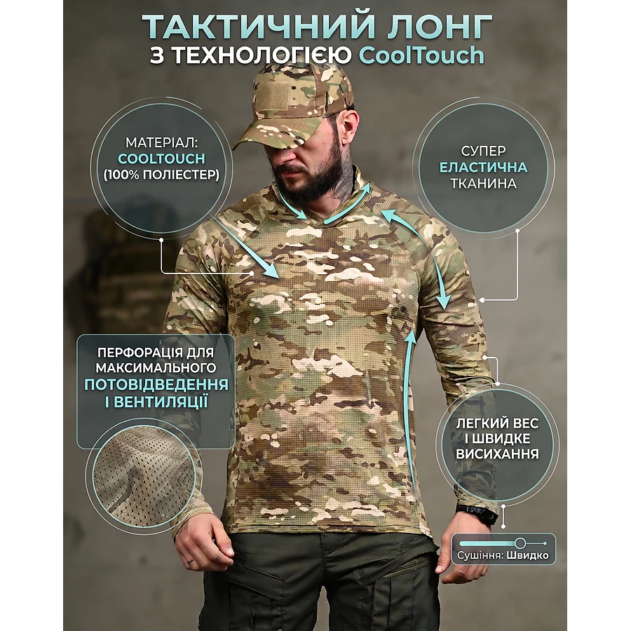 Лонгслів тактичний 5.11. Мультикам