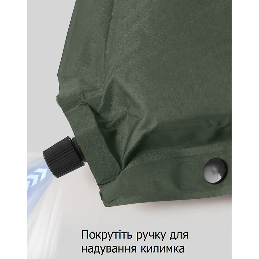 Матрац самонадувний з подушкою Naturehike CNK2450WS020. Зелений