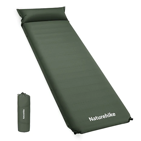 Матрац самонадувний з подушкою Naturehike CNK2450WS020. Зелений
