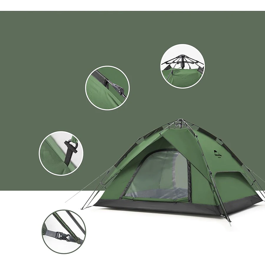 Намет чотиримісний Naturehike NH21ZP008. Зелений
