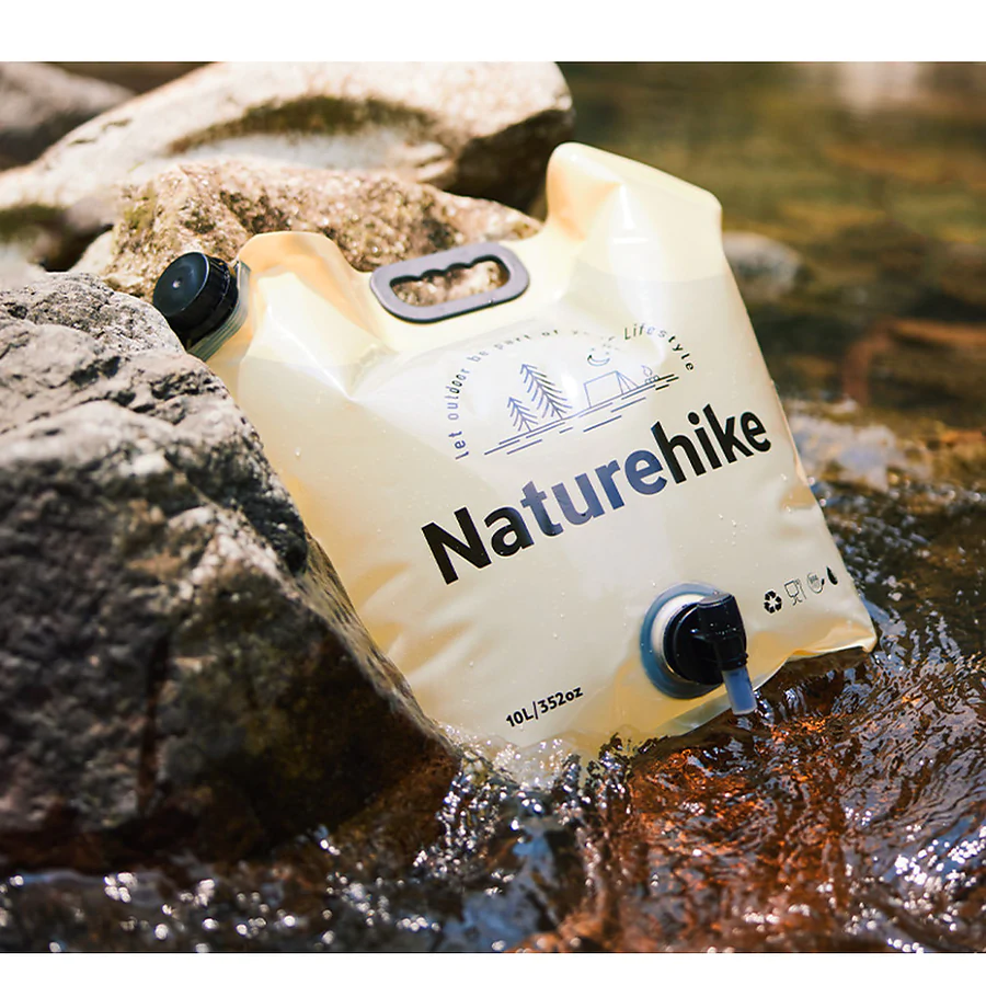 Складной контейнер для воды из полиэтилена Naturehike CNK2450CF027 10 л. Желтый