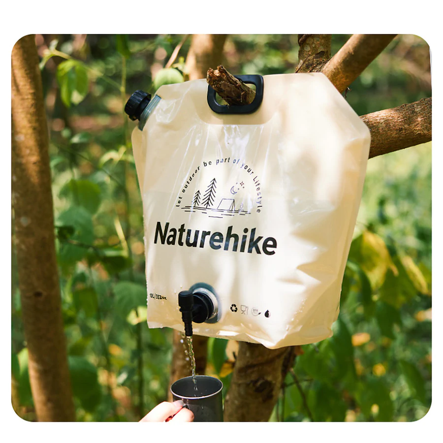 Складной контейнер для воды из полиэтилена Naturehike CNK2450CF027 10 л. Желтый