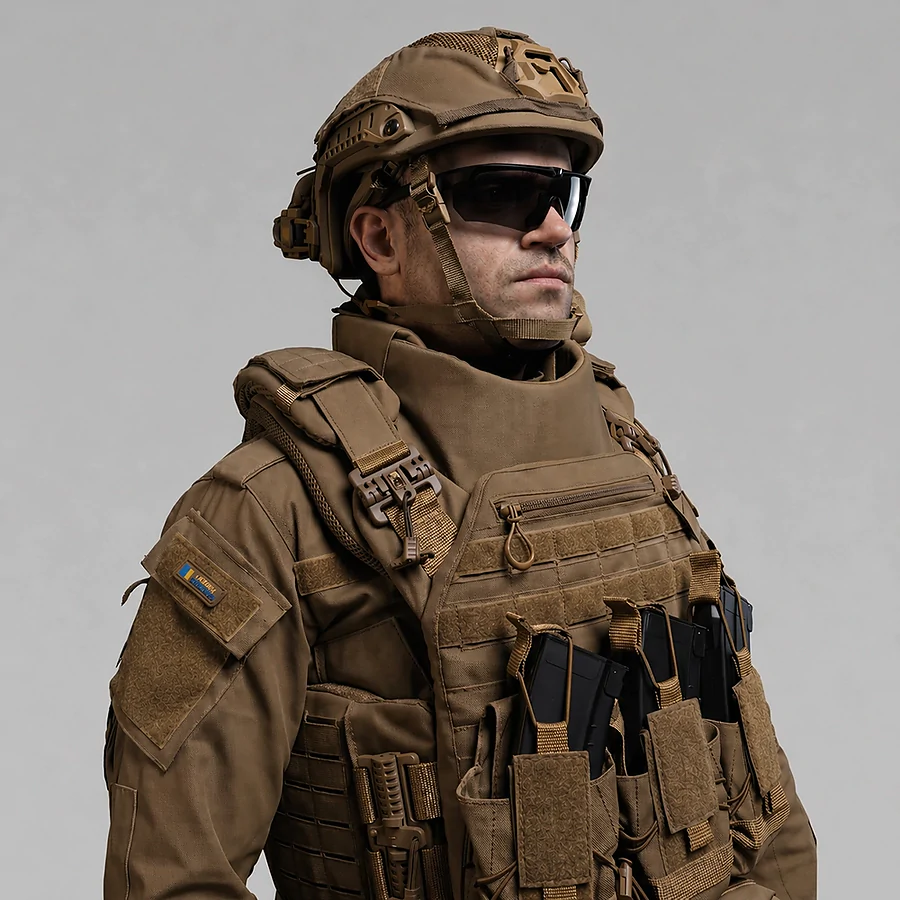 Балістичний захист шиї Warmor Neck Protection 2.0. 2 клас SPECPROM. Койот