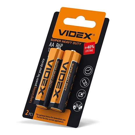 Батарейка Videx R6/AA сольова 2шт 