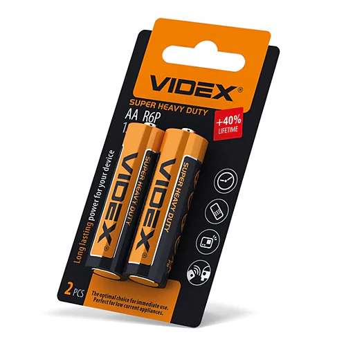 Батарейка Videx R6/AA сольова 2шт