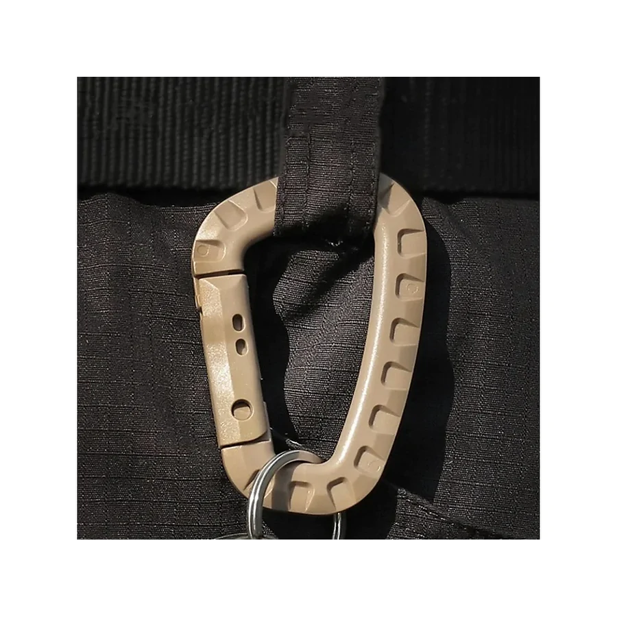 Карабін полімерний Fast Lock MOLLE для тактичного спорядження. Койот
