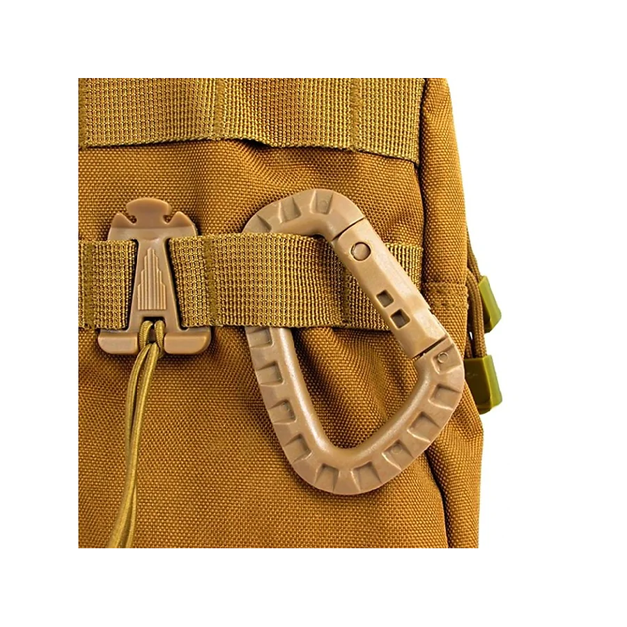Карабін полімерний Fast Lock MOLLE для тактичного спорядження. Койот