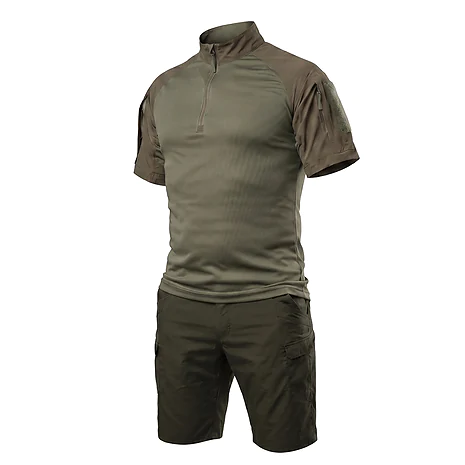 Тактический летний костюм с убаксом Combatant Raider Core короткий рукав и шортами Rip-Stop PolyCotton SPECPROM. Олива
