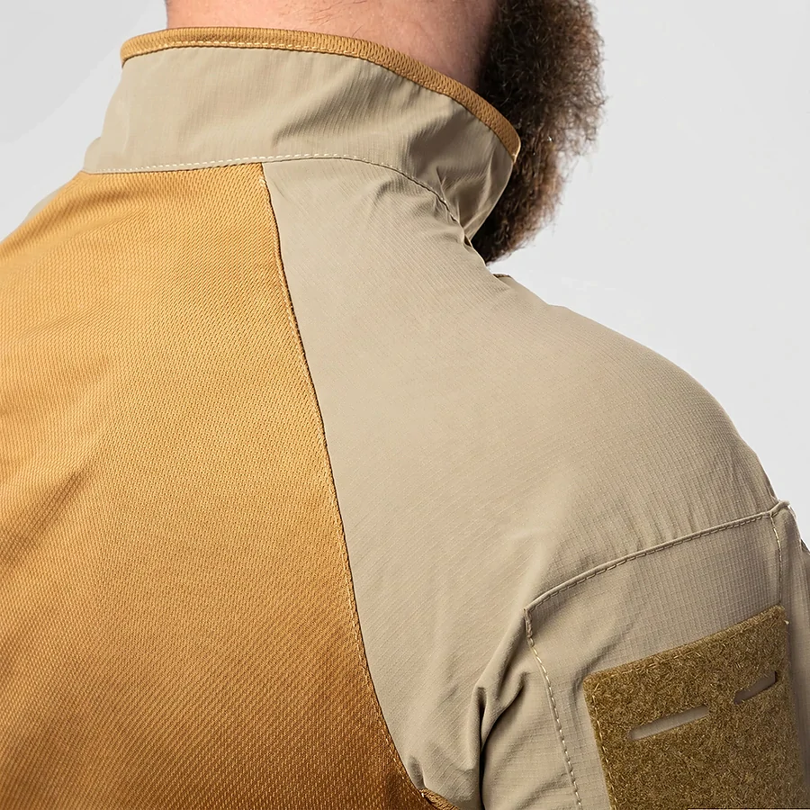 Тактичний літній костюм з убаксом Combatant Raider Core короткий рукав та шортами Rip-Stop PolyCotton SPECPROM. Койот