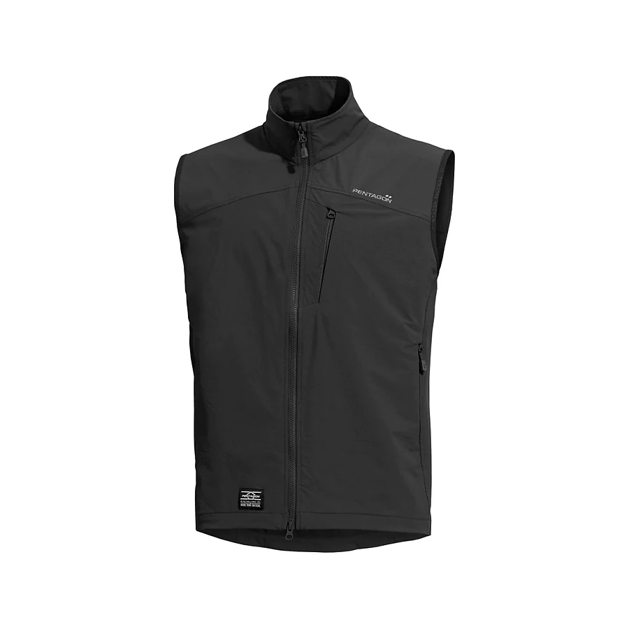 Тактичний жилет Pentagon Elite Softshell. Чорний