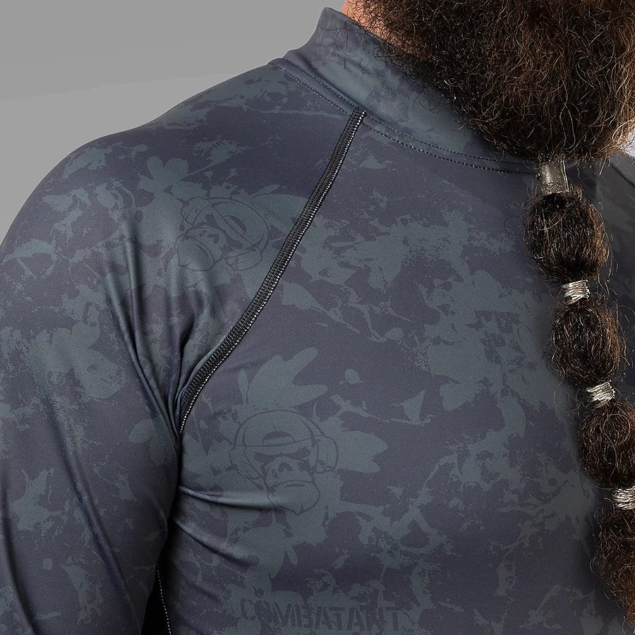 Чоловічий тактичний рашгард Combatant ASSAULT PRO LS Pattern. Графіт