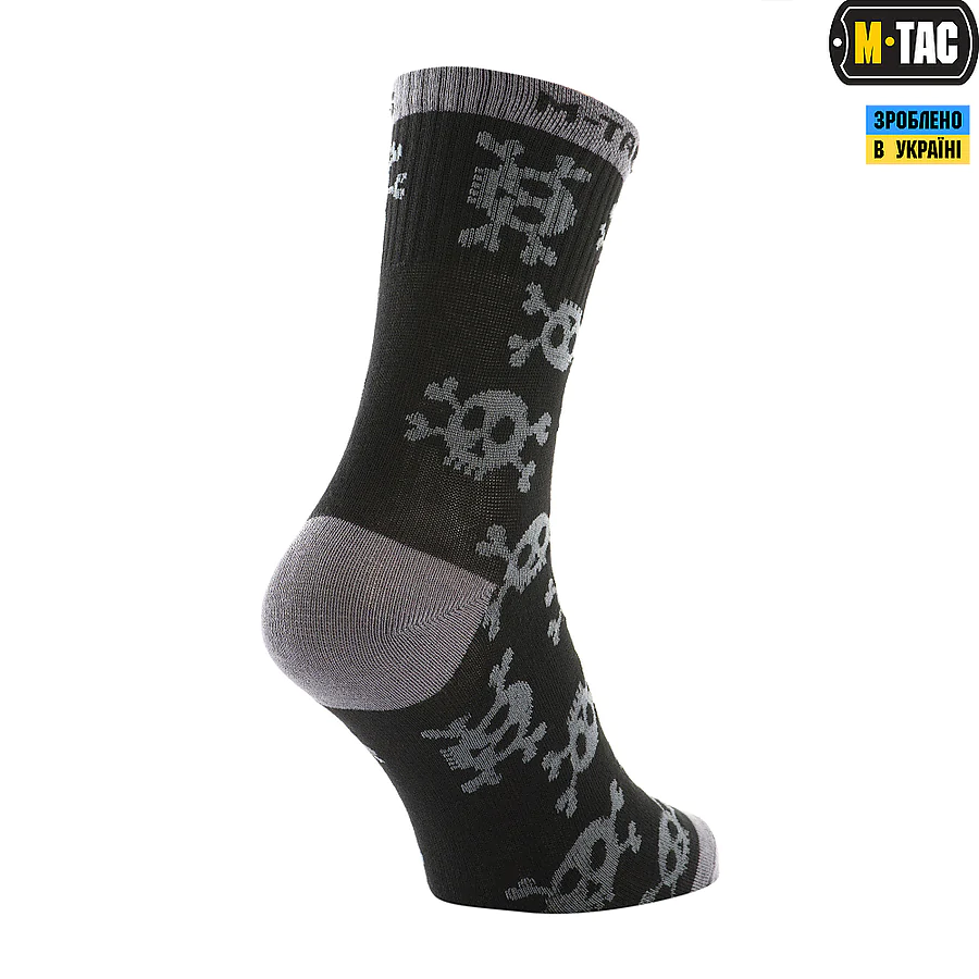 Носки тактические летние M-Tac Mk.3 Pirate Skull. Черные