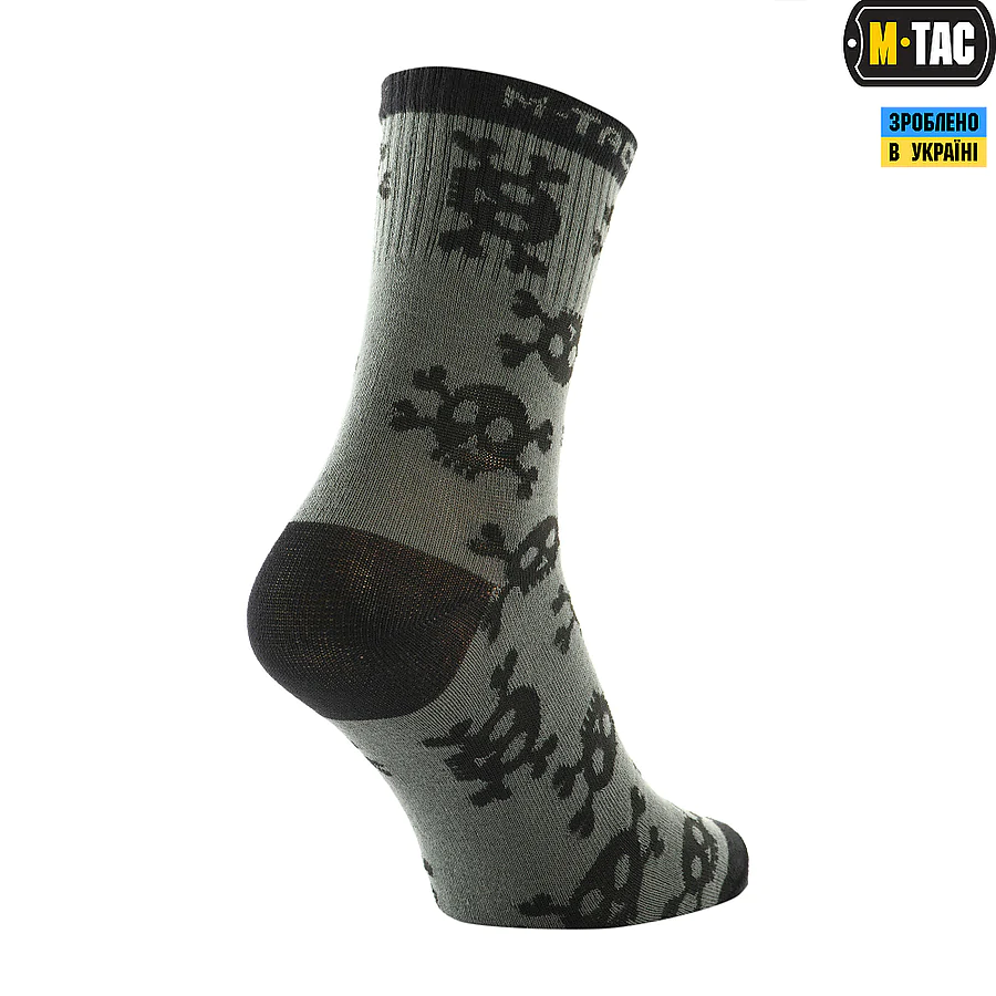 Носки тактические летние M-Tac Mk.3 Pirate Skull. Олива