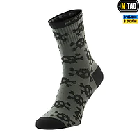 Носки тактические летние M-Tac Mk.3 Pirate Skull. Олива