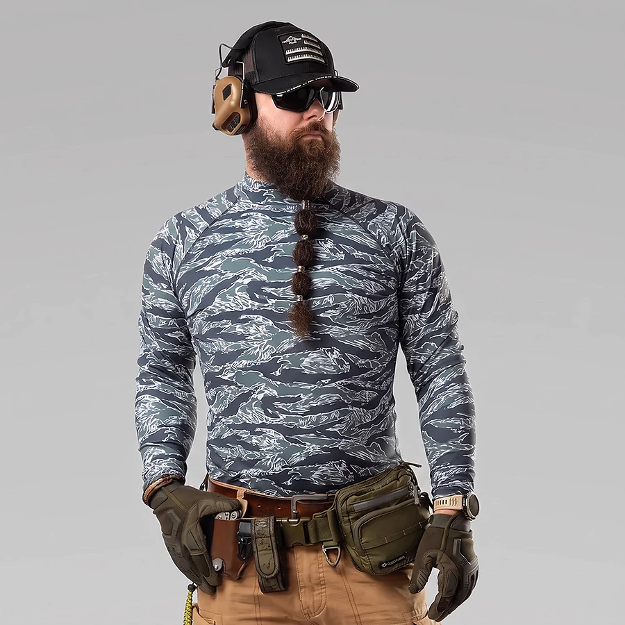 Чоловічий тактичний рашгард Combatant ASSAULT PRO LS. Tiger Blue