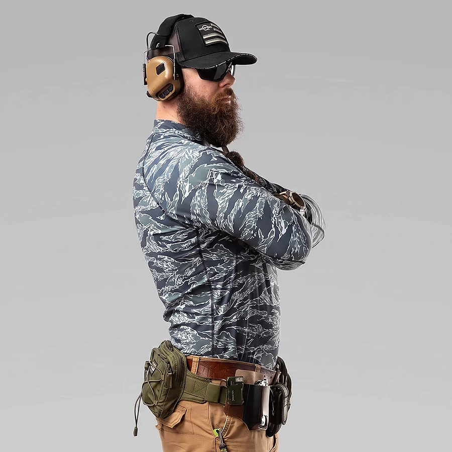 Чоловічий тактичний рашгард Combatant ASSAULT PRO LS. Tiger Blue
