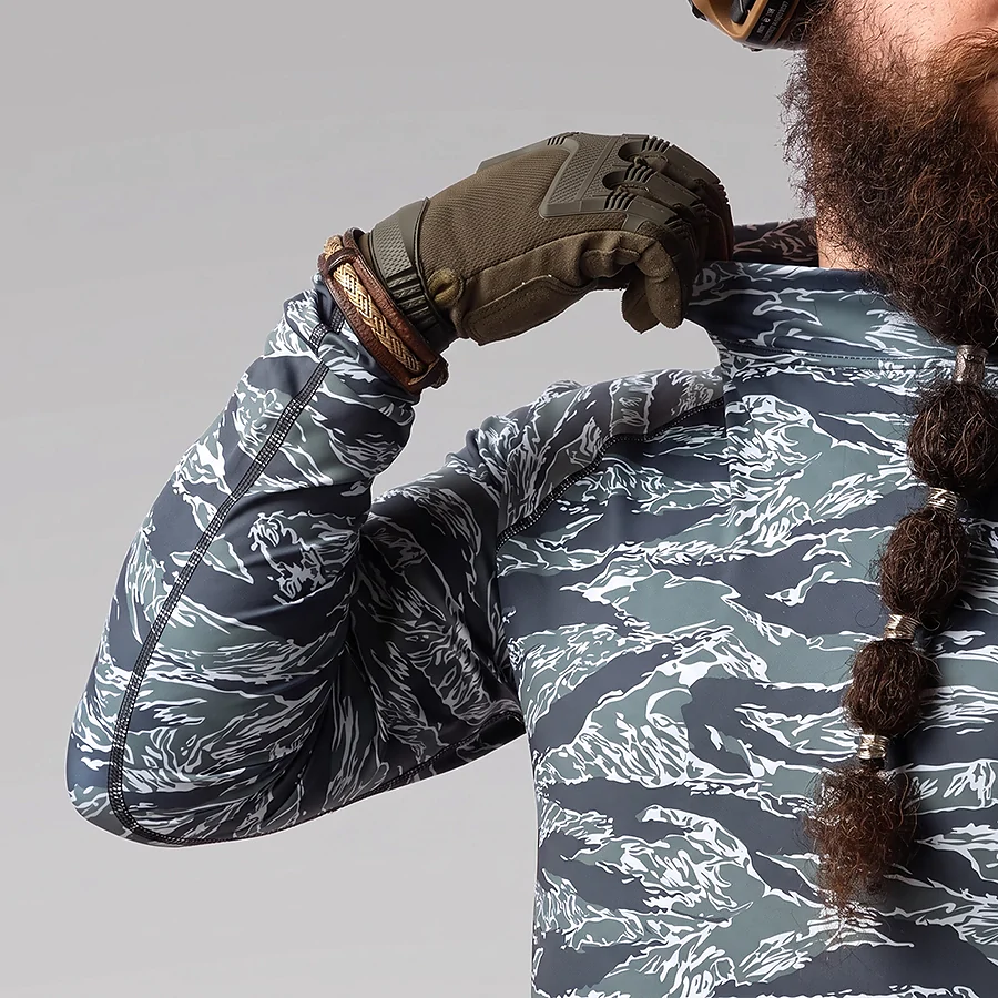 Чоловічий тактичний рашгард Combatant ASSAULT PRO LS. Tiger Blue