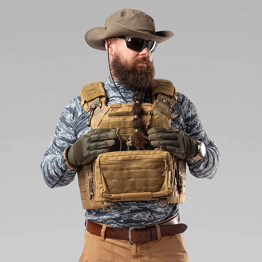 Чоловічий тактичний рашгард Combatant ASSAULT PRO LS. Tiger Blue