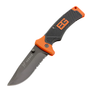 Ніж складний із серейторним лезом Gerber U5. Чорний