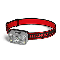 Налобный светодиодный фонарь TITANUM 110Lm. Серый