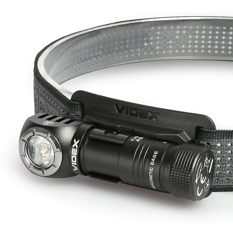 Портативный светодиодный фонарь VIDEX VLF-A056H 200Lm 5000K. Черный