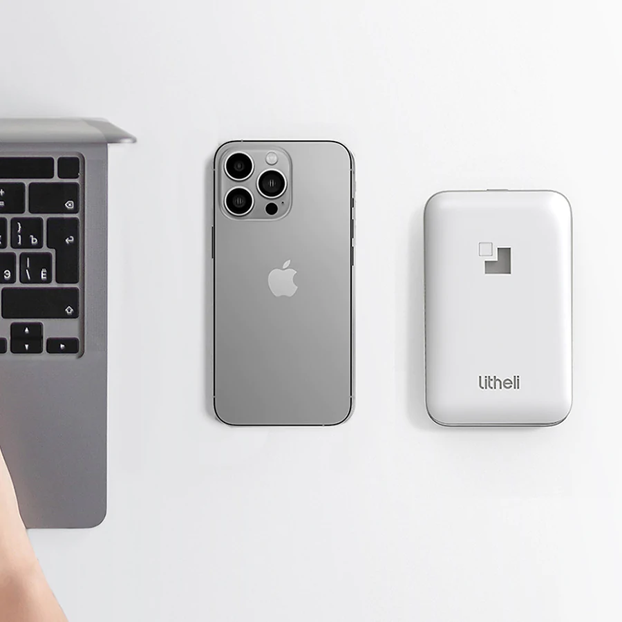 УМБ Litheli Power Bank 10000 mAh, 45 W, 2А, Fast Charge. Белый