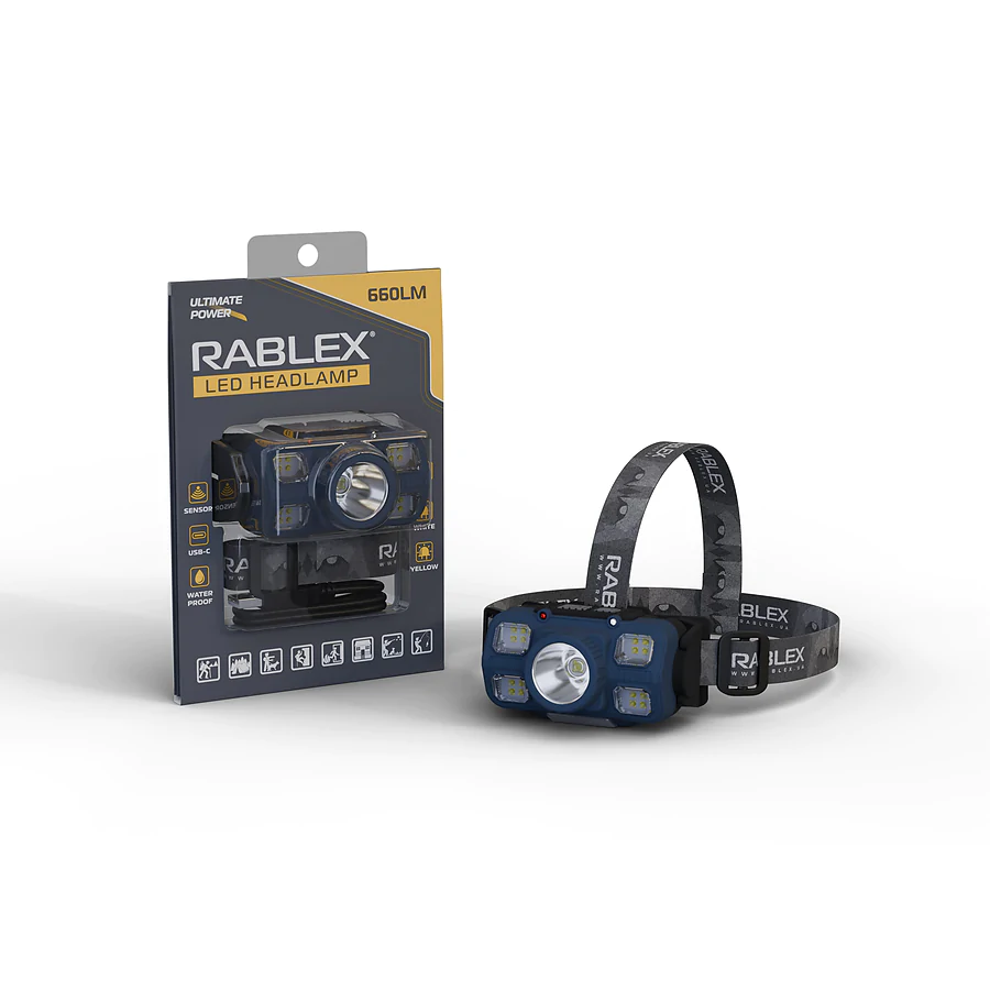 Налобный светодиодный фонарь Rablex RB963. Синий