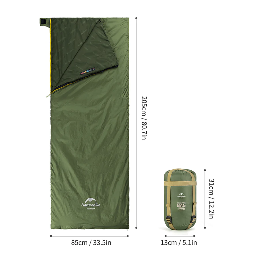 Спальный мешок Naturehike LW180 Mini NH21MSD04 XL правый. Олива