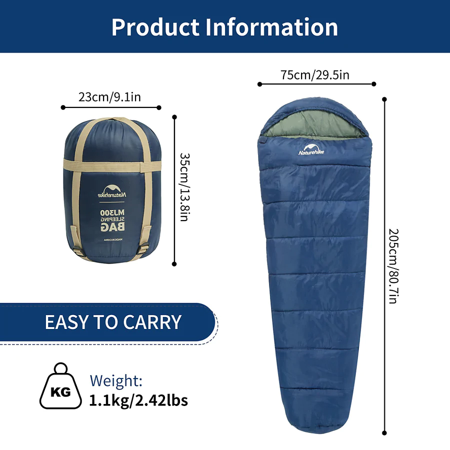 Спальный мешок Naturehike MJ 300 CNK2300SD014. Синий