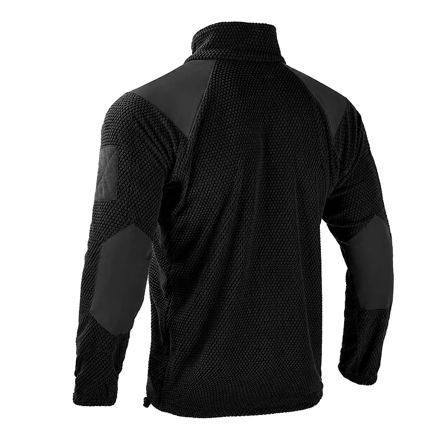 Кофта тактическая флисовая Han-Wild Grid Fleece. Черный