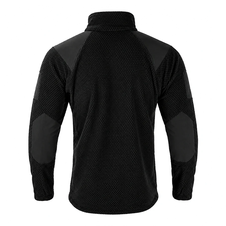 Кофта тактическая флисовая Han-Wild Grid Fleece. Черный