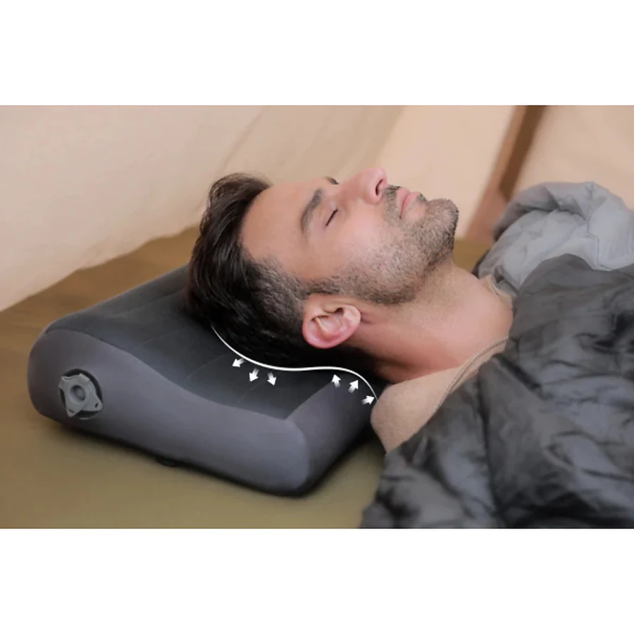 Подушка надувная анатомическая Flextail Zero Pillow SE. Серый