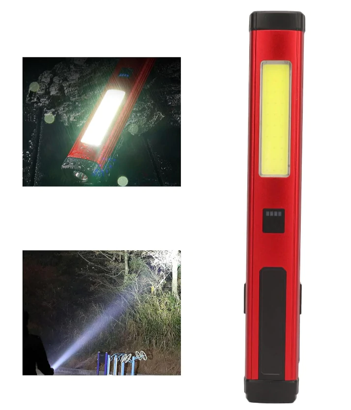 Ліхтар ручний акумуляторний YD2303 з функцією Power Bank. Червоний