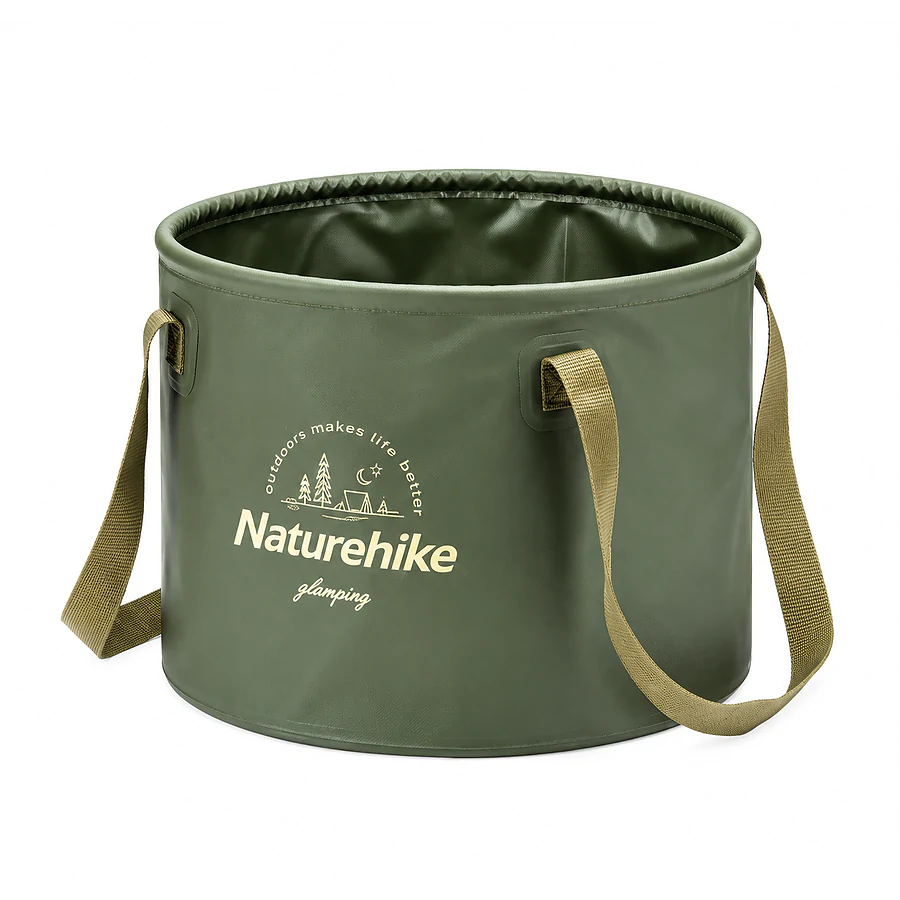 Ведро складное для воды из ПВХ Naturehike NH20SJ040 10 л. Олива