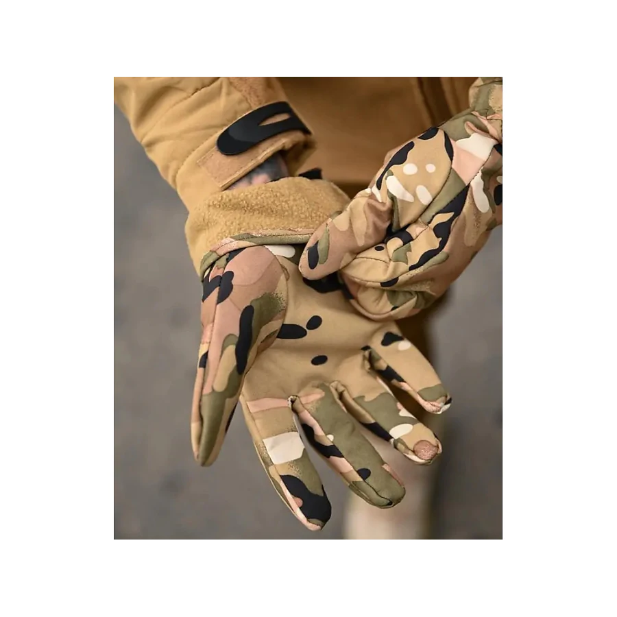 Рукавиці демісезонні Soft Shell. Мультикам