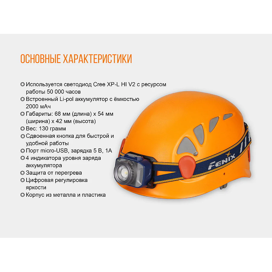 Ліхтар налобний Fenix HL40R Cree XP-LHIV2 LED синій