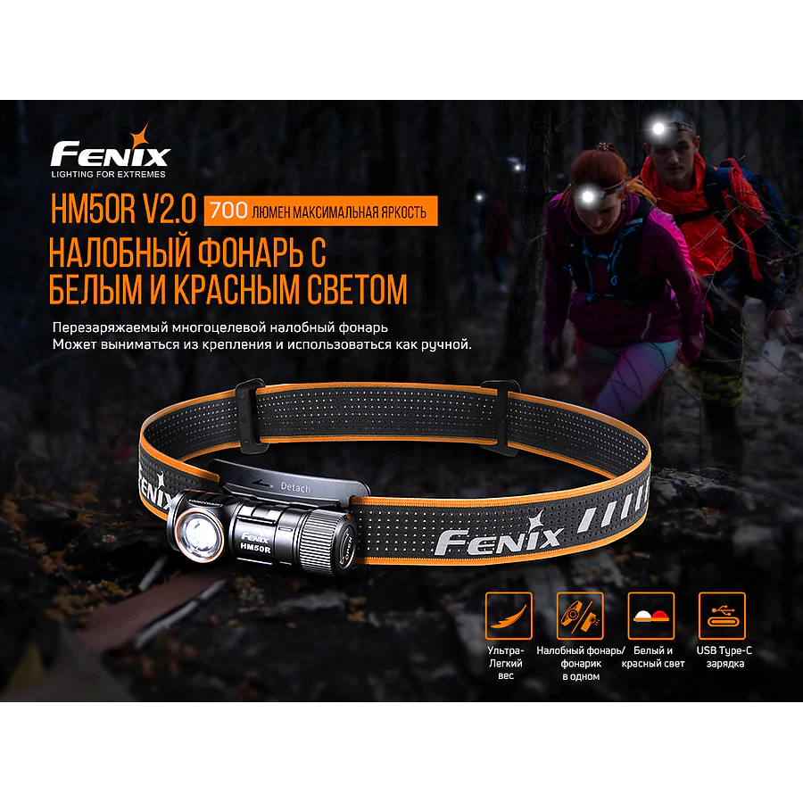 Ліхтар налобний Fenix HM50R V2.0