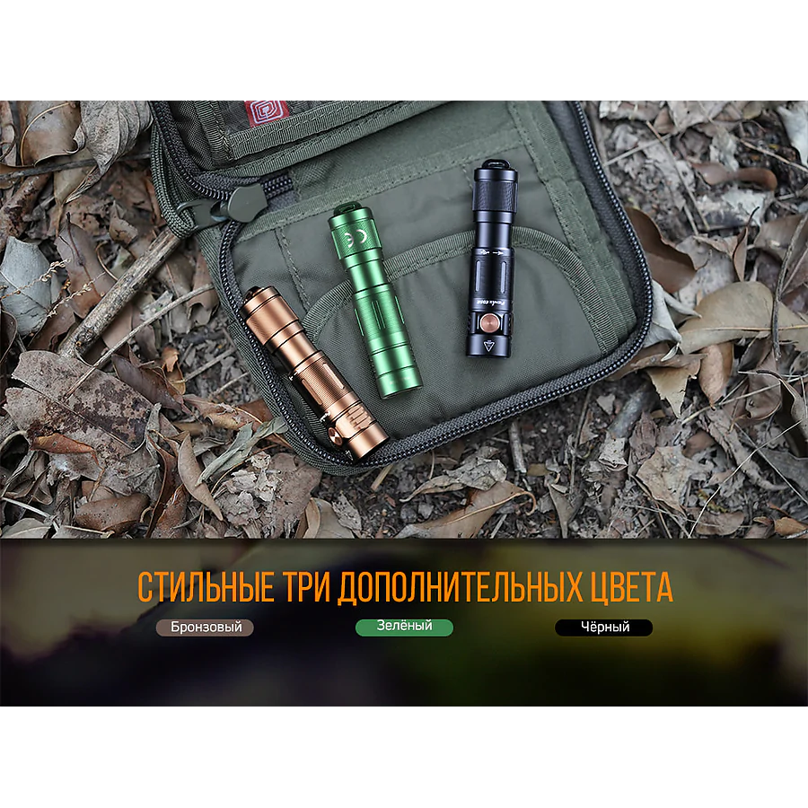 Ліхтар ручний Fenix E05R чорний