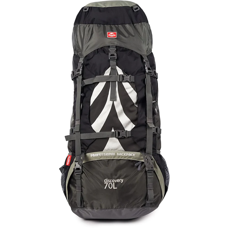 Рюкзак туристичний Naturehike NH70B070-B, 70л+5л, чорно-сірий