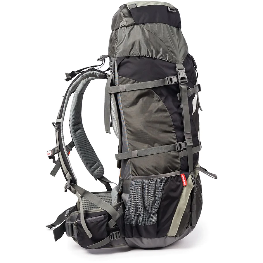 Рюкзак туристичний Naturehike NH70B070-B, 70л+5л, чорно-сірий