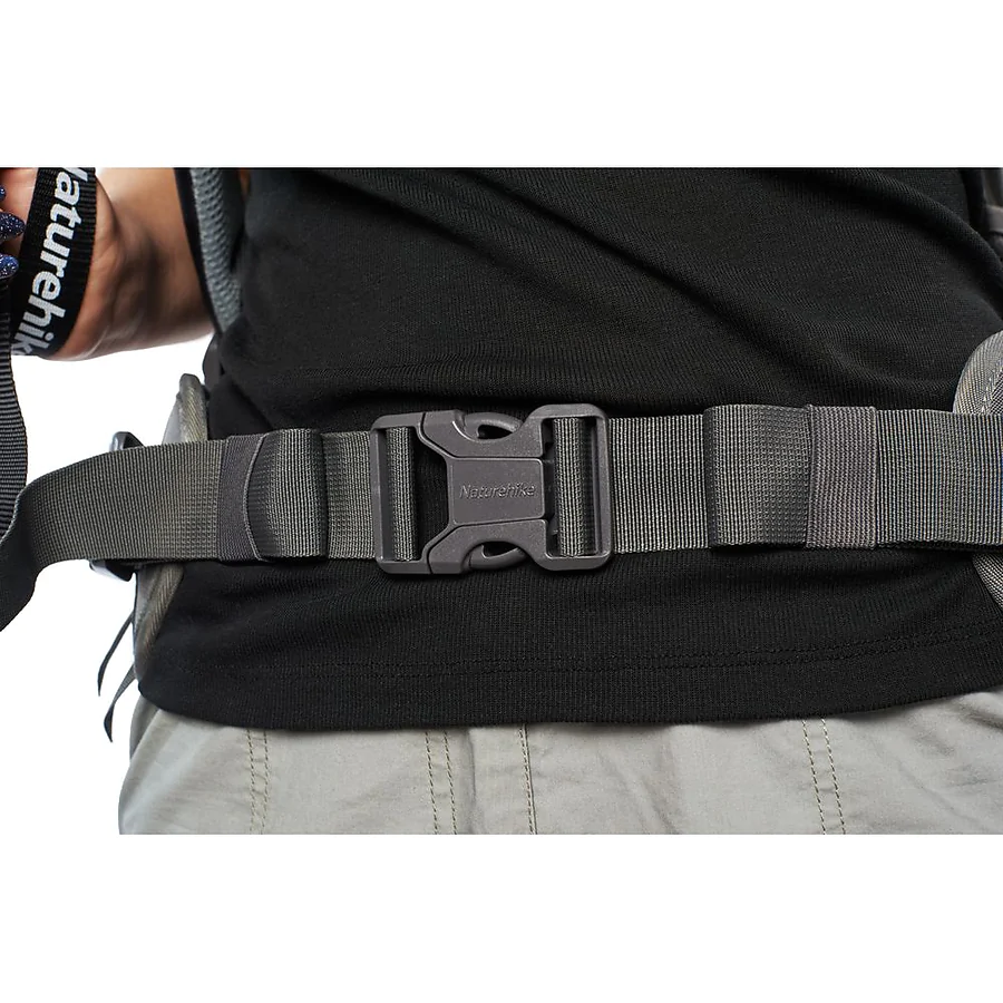 Рюкзак туристичний Naturehike NH70B070-B, 70л+5л, чорно-сірий
