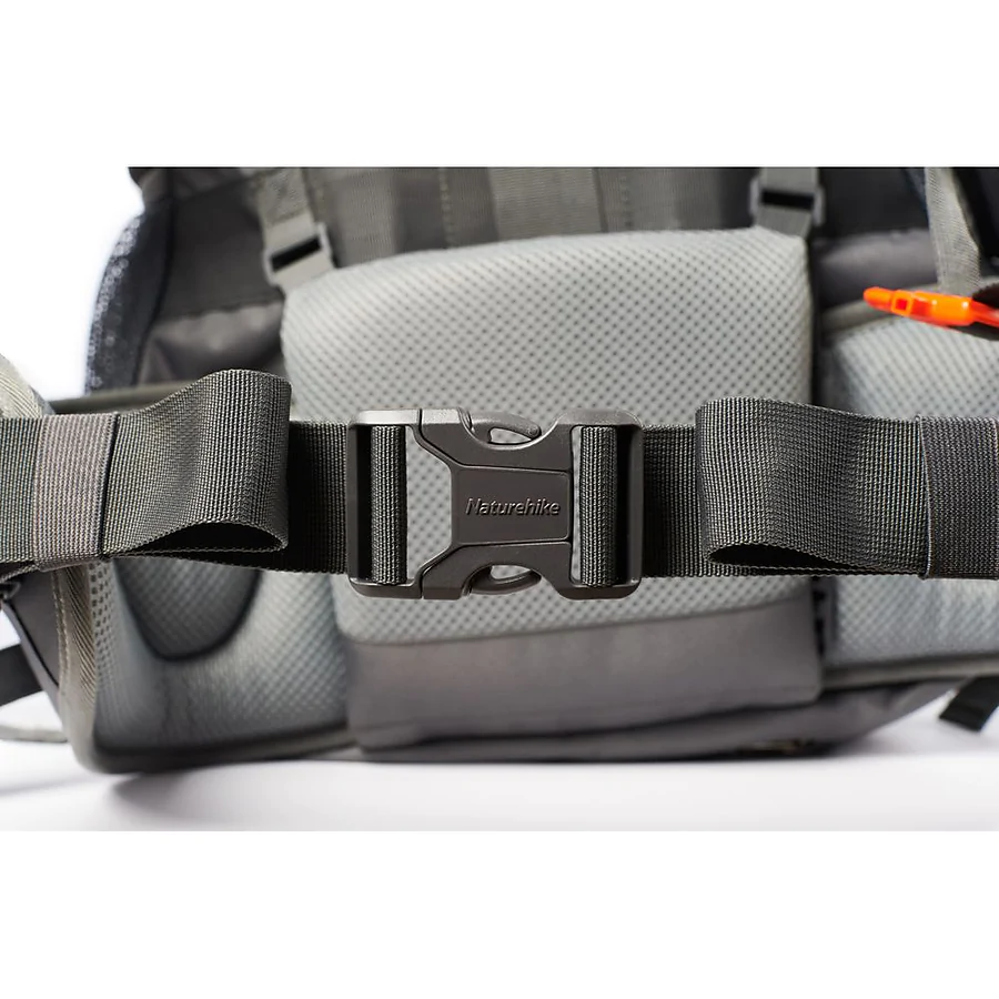 Рюкзак туристичний Naturehike NH70B070-B, 70л+5л, чорно-сірий