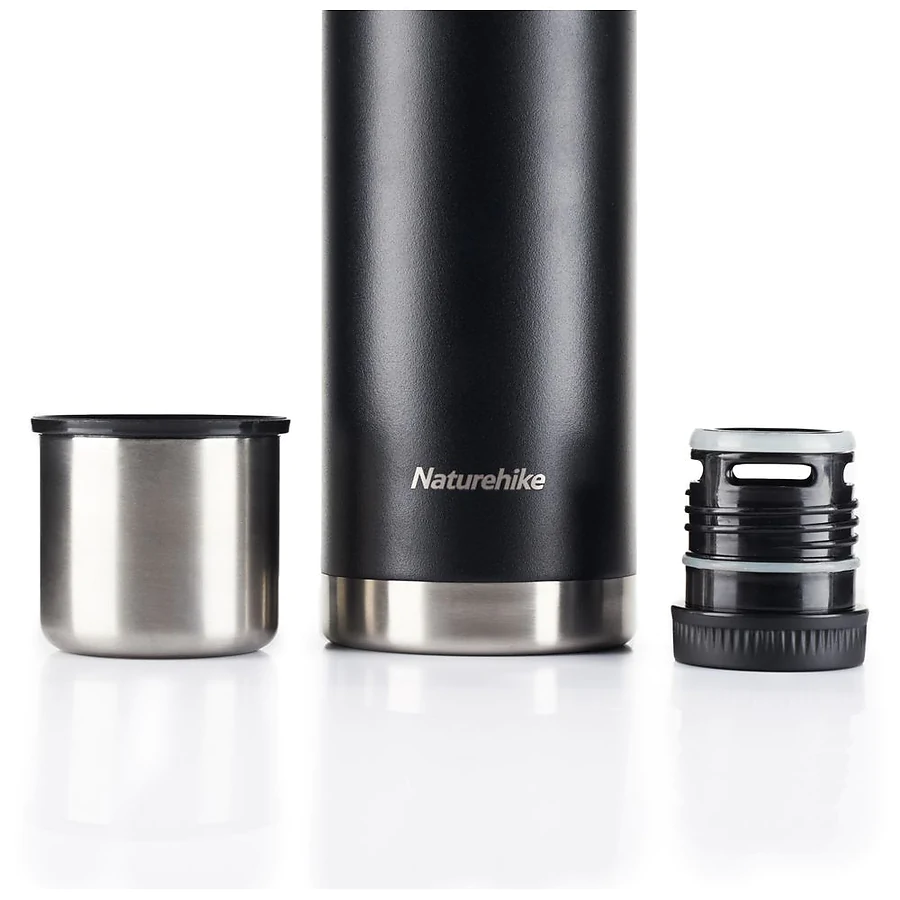 Термос сталевий 1,0 л Naturehike Q-9H NH19SJ010. Чорний